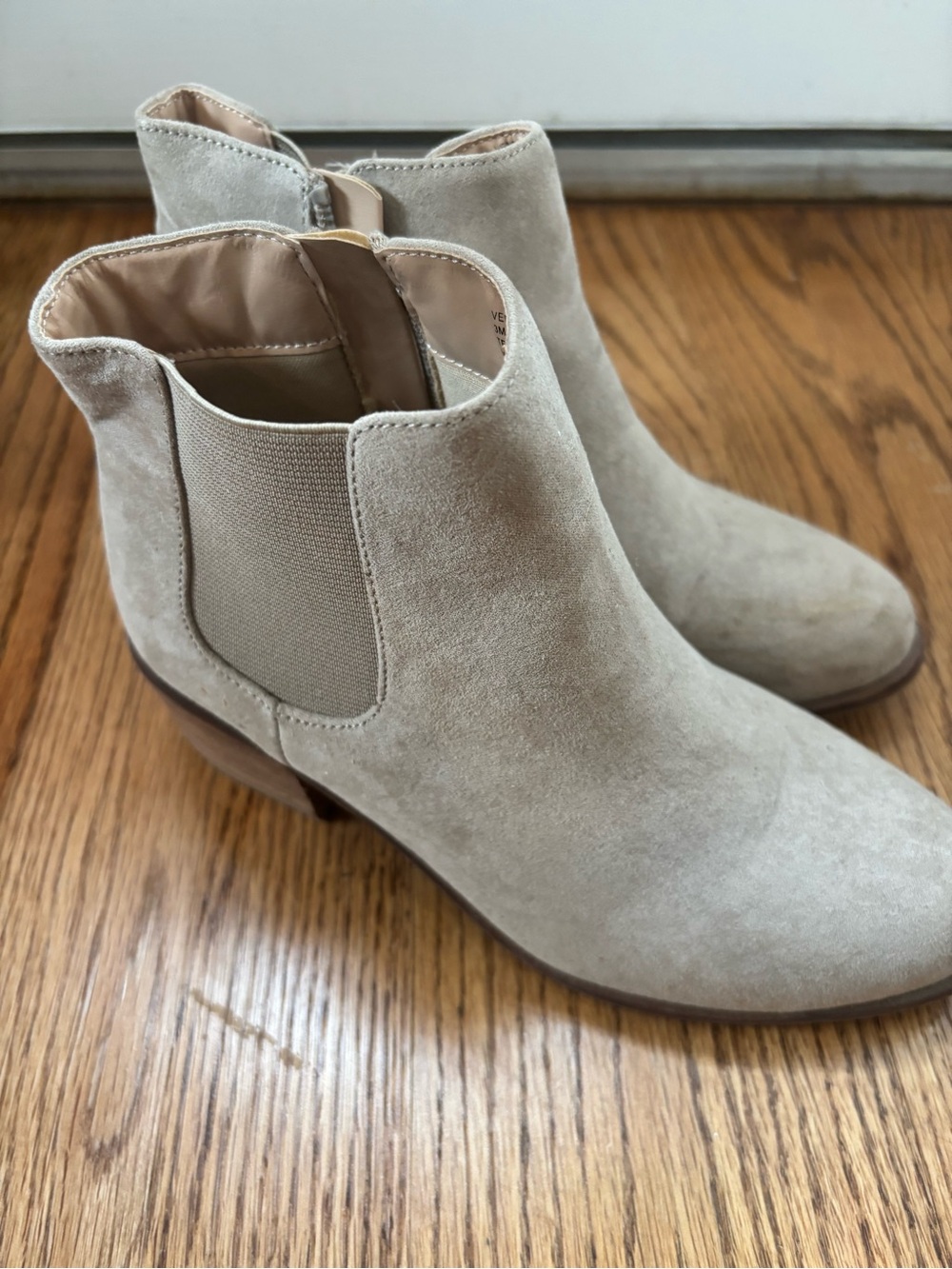 Kids Suede-like Chelsea Ankle Boots - Beige